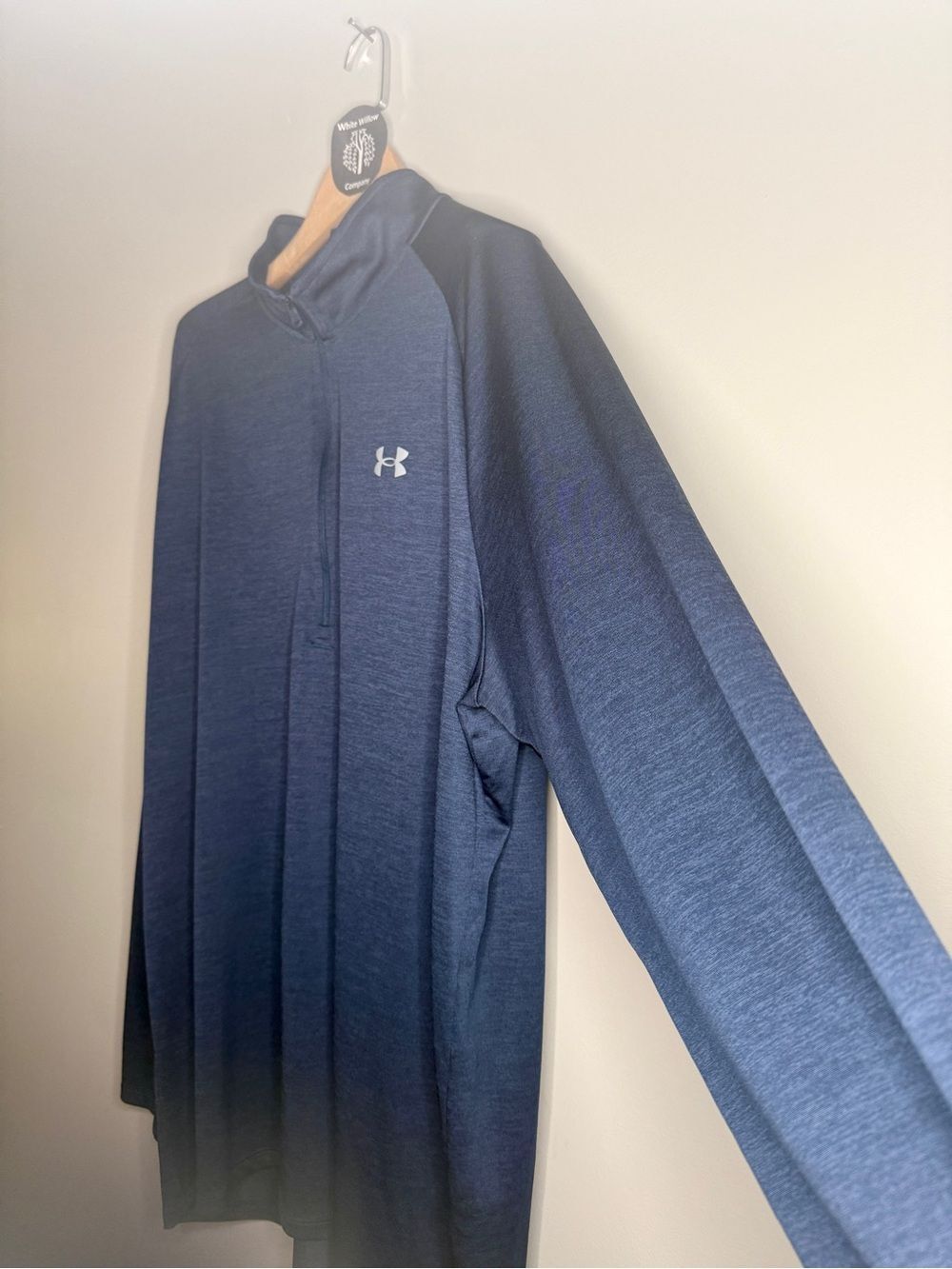 Under Armour Men’s Navy Quarter-Zip Performance Long Sleeve Shirt - Picture 4 of 14